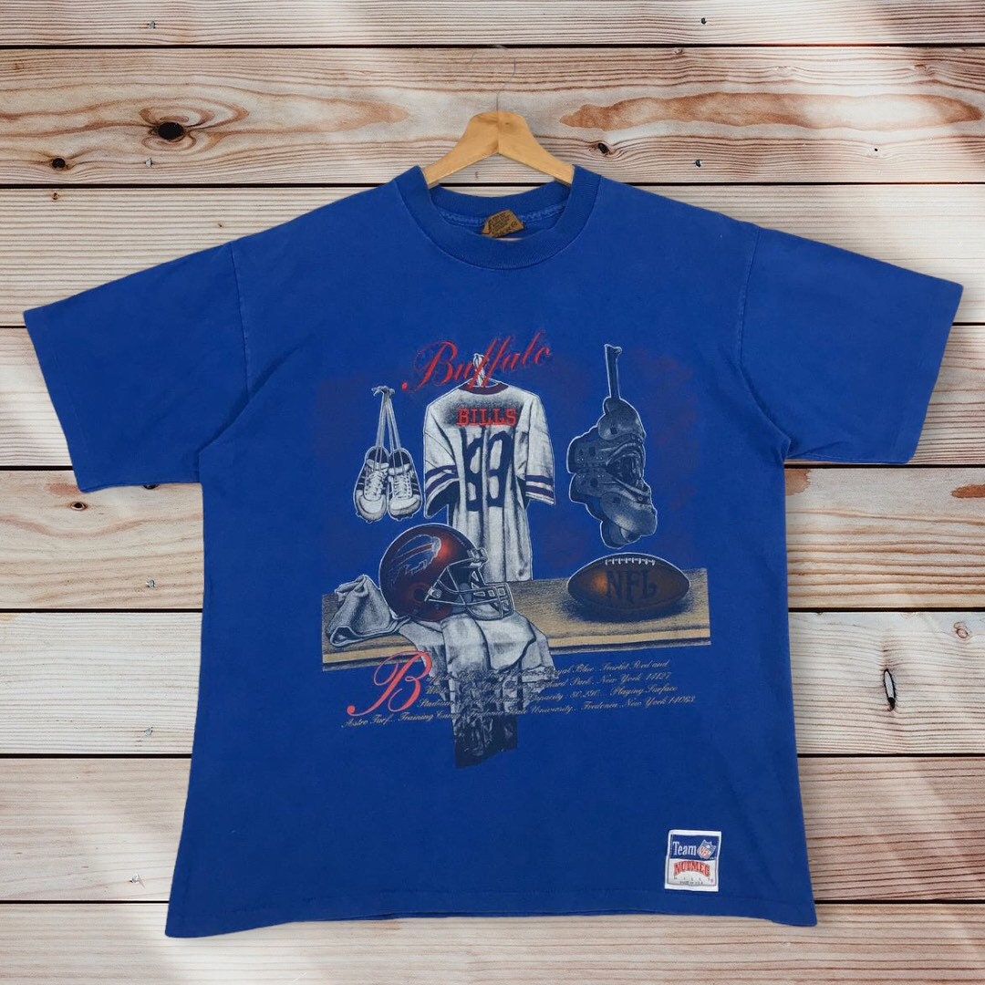 Vintage Style Boston College University American Sweatshirt and Nutmeg NFL Buffalo Bills Crewneck T-Shirts