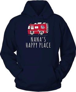 Vintage Style Bulldogs Hoodie with "Camping Grandma's Happy Place" Design for Team