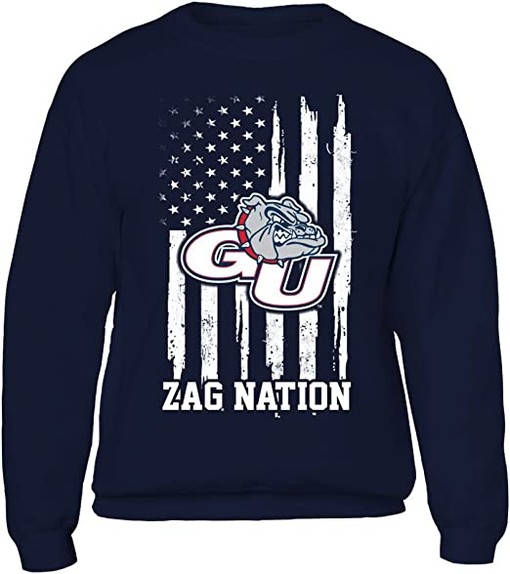 Vintage Style Bulldogs Shirt with Heart and Gonzaga Design - Image 2