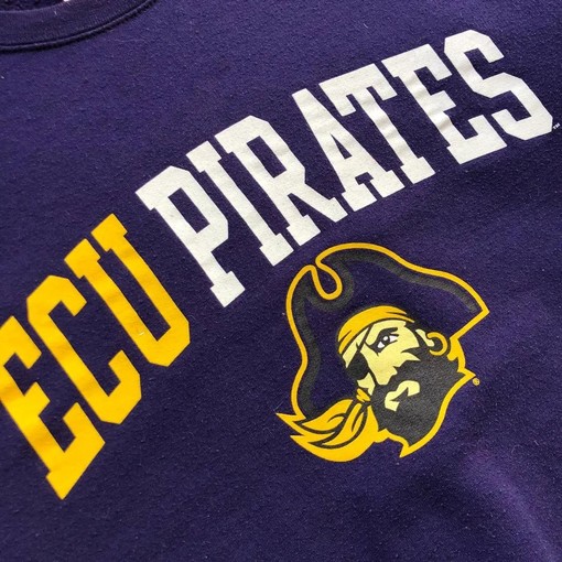 Vintage Style Champion Ecu Pirates NFL Football East Carolina Sweatshirt T-shirt, Rep Your Team - Image 2