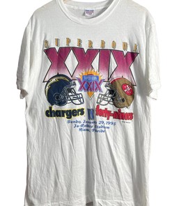 Vintage Style Chargers Vs 49ers Super Bowl XXIX 95 Graphic NFL Football Sweatshirt T-shirt, Commemorate an Iconic Game