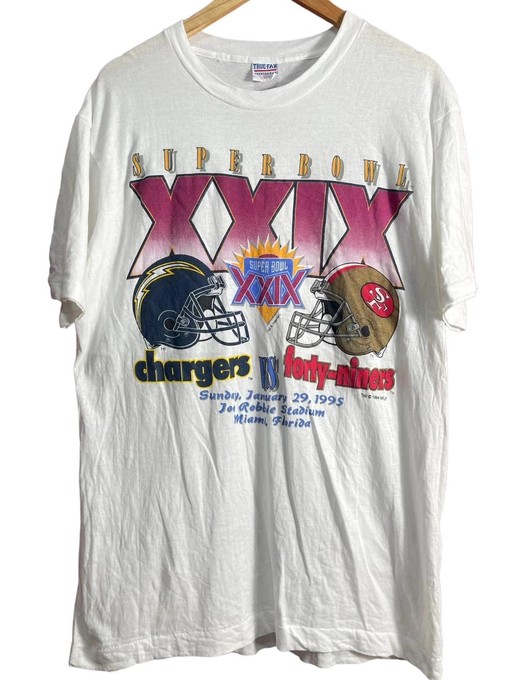 Vintage Style Chargers Vs 49ers Super Bowl XXIX 95 Graphic NFL Football Sweatshirt T-shirt, Commemorate an Iconic Game