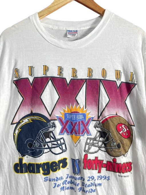 Vintage Style Chargers Vs 49ers Super Bowl XXIX 95 Graphic NFL Football Sweatshirt T-shirt, Commemorate an Iconic Game - Image 2