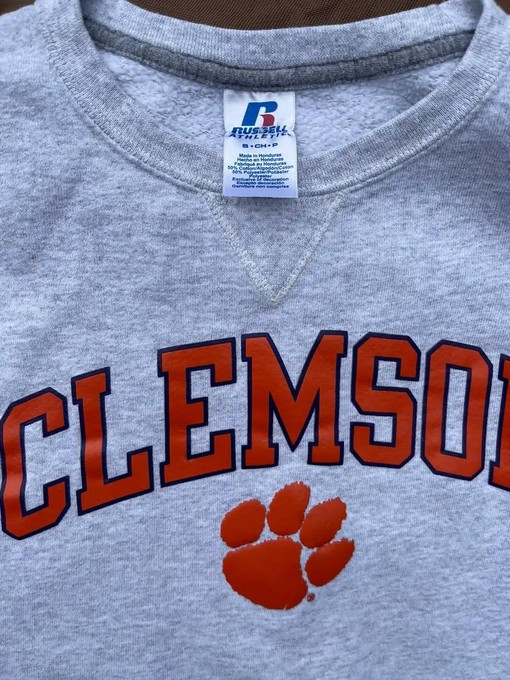 Vintage Style Clemson Russell University American Sweatshirt - Gifts for NCAA Fans - Image 2