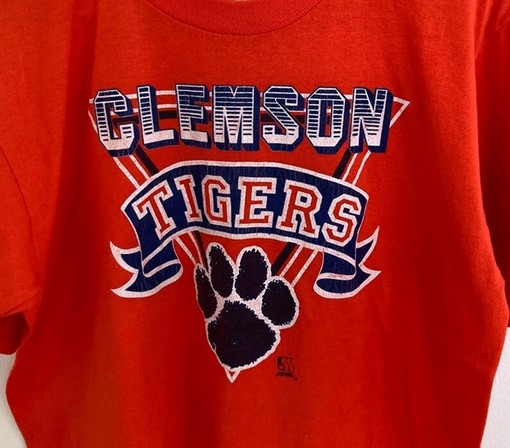 Vintage Style Clemson Tigers T-Shirt and Sweatshirt - University of Clemson Gear - Image 2
