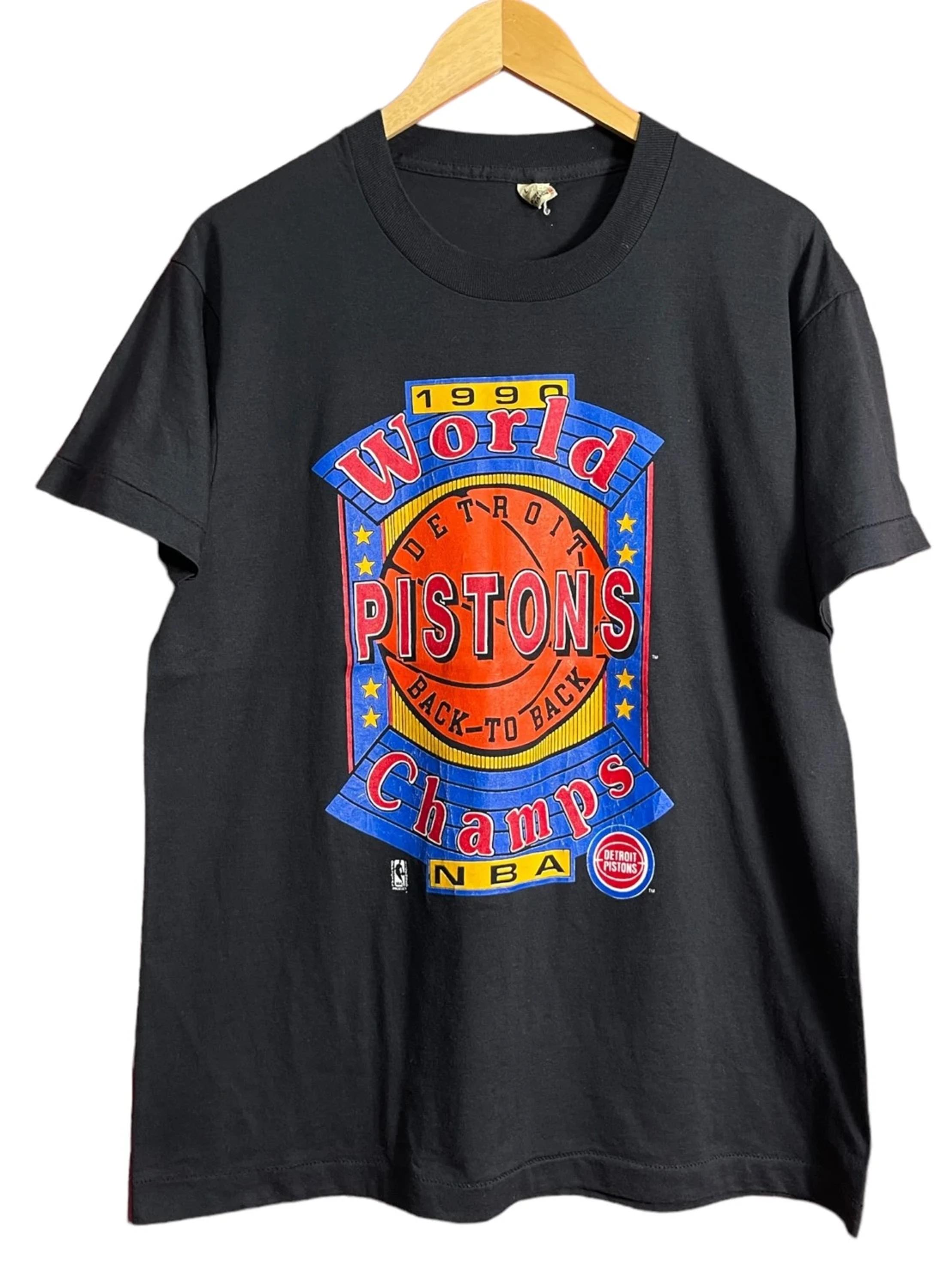 Vintage Style Detroit Pistons 1990 NBA World Champions American University Sweatshirt for NCAA