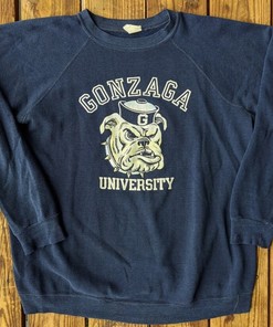 Vintage Style Gonzaga Bulldogs Sweatshirt with 80s Look, Gonzaga University Shirt, Gonzaga Sweater