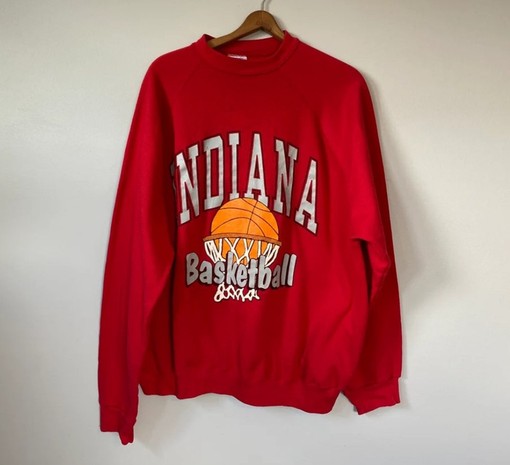 Vintage Style Indiana University Hoosiers Basketball Champions Sweatshirt and Sweater Pullover; Perfect for Fans