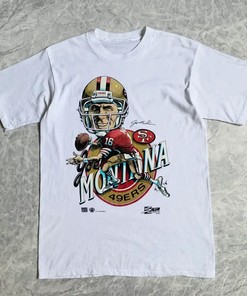 Vintage Style Joe Montana San Francisco 49ers Caricature Nfl Tee, Sweater, and Hoodie - Perfect Gifts for NFL Fans