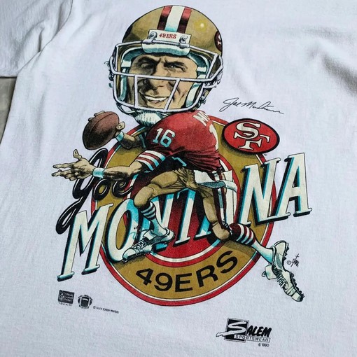 Vintage Style Joe Montana San Francisco 49ers Caricature Nfl Tee, Sweater, and Hoodie - Perfect Gifts for NFL Fans - Image 2