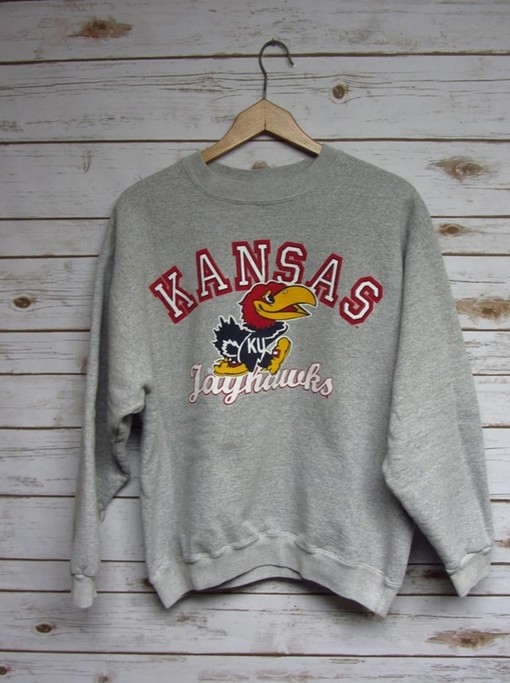 Vintage Style Kansas Jayhawks Basketball Sweatshirt for Fans