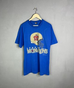Vintage Style London Monarchs 1991 Rare NFL American University T Shirt Sweatshirt T-shirt