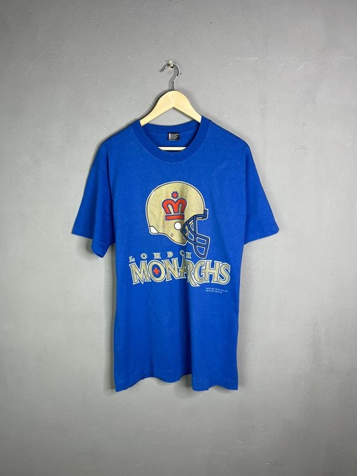 Vintage Style London Monarchs 1991 Rare NFL American University T Shirt Sweatshirt T-shirt