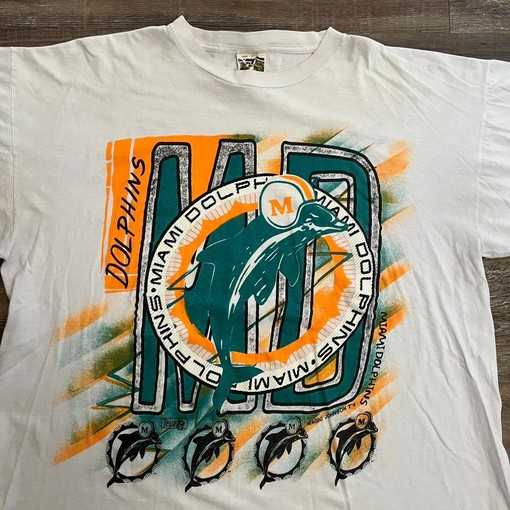 Vintage Style Miami Dolphins Michael Johnson Ts All Over Sport Shirts Girls Sweatshirt T-shirt - Image 2