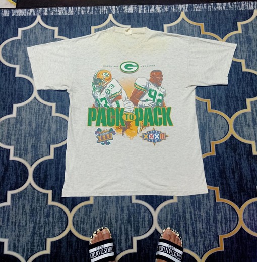 Vintage Style NFL Green Bay Packers Pack To Pack Sport Shirts Girls Sweatshirt T-shirt