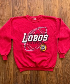 Vintage Style New Mexico Lobos Full Color T-Shirt, Sweatshirt, and Pullover Hoodie in All Sizes