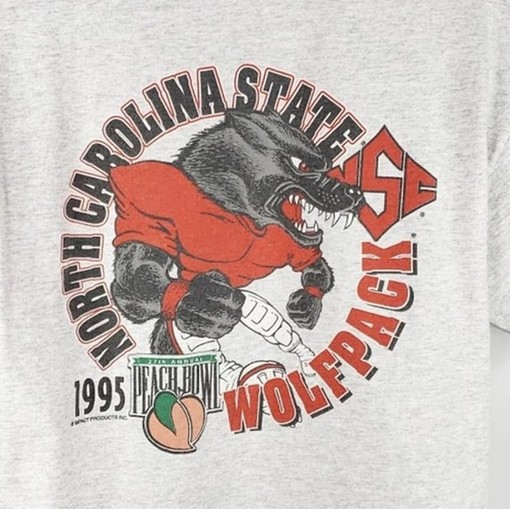 Vintage Style North Carolina State University Wolfpack Peach Bowl Champions T-Shirt, Sweatshirt - Image 2