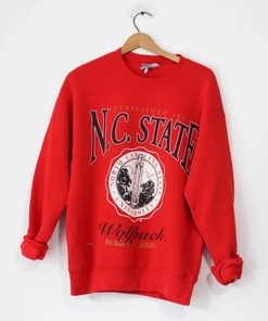 Vintage Style North Carolina State University Wolfpack Sweatshirt, Sweater
