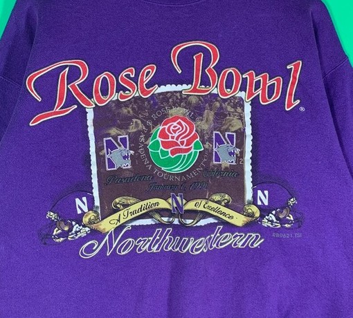 Vintage Style Northwestern Wildcat Rose Bowl Gear - Hoodie, Sweater, and Shirt for Ncaa Lovers - Image 2