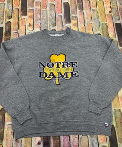 Vintage Style Notre Dame Fighting Irish American Sweatshirt Gifts for NCAA