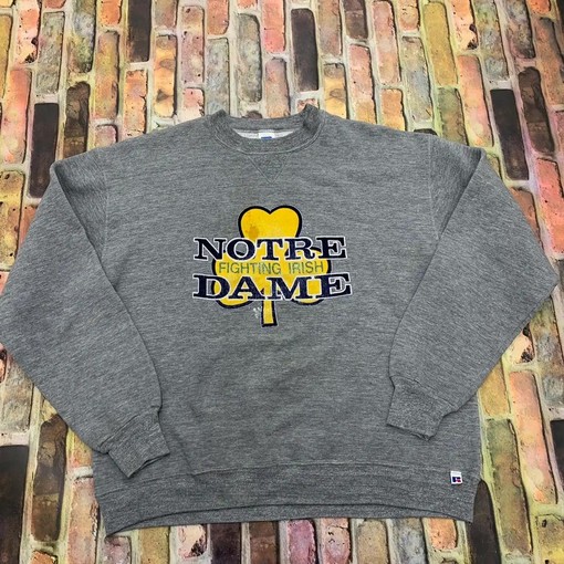 Vintage Style Notre Dame Fighting Irish American Sweatshirt Gifts for NCAA
