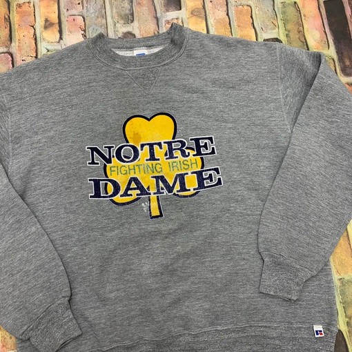 Vintage Style Notre Dame Fighting Irish American Sweatshirt Gifts for NCAA - Image 2