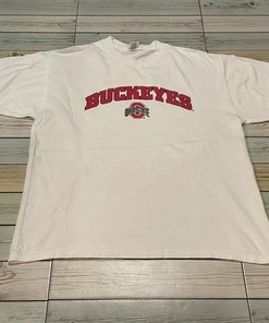 Vintage Style Ohio State Buckeyes NCAA Prosport Sweatshirt Hoodie with Football Game Day T-Shirt Lover Print