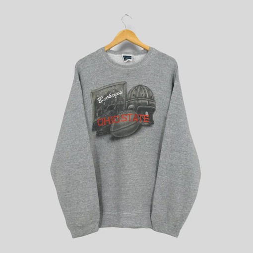 Vintage Style Ohio State Buckeyes NCAA Sweatshirt Hoodie with Football Game Day T-Shirt Lover Print