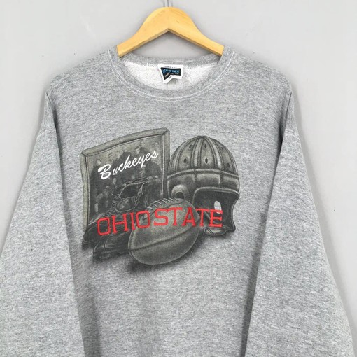 Vintage Style Ohio State Buckeyes NCAA Sweatshirt Hoodie with Football Game Day T-Shirt Lover Print - Image 2