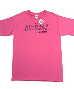 Vintage Style Penn State Nittany Lions Unisex Pink College Hoodie Sweatshirt - Full Size Gifts for NCAA Sport Shirts