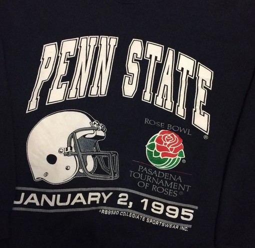 Vintage Style Penn State Rose Bowl 1995 Sweatshirt and T-Shirt - Perfect for Fans of Penn State University - Image 2
