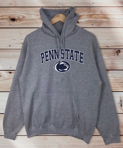 Vintage Style Penn State University Pullover Hoodie - Printed Spell Out Logo - Perfect for Sweater Pullover