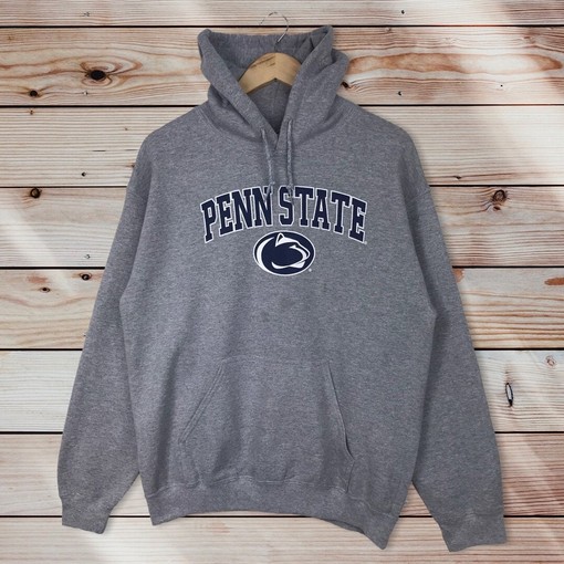 Vintage Style Penn State University Pullover Hoodie - Printed Spell Out Logo - Perfect for Sweater Pullover