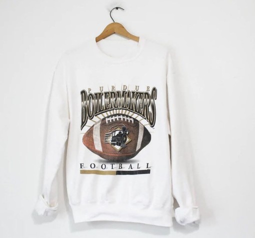 Vintage Style Purdue University Boilermakers Football Sweatshirt - NCAA Apparel for Fans