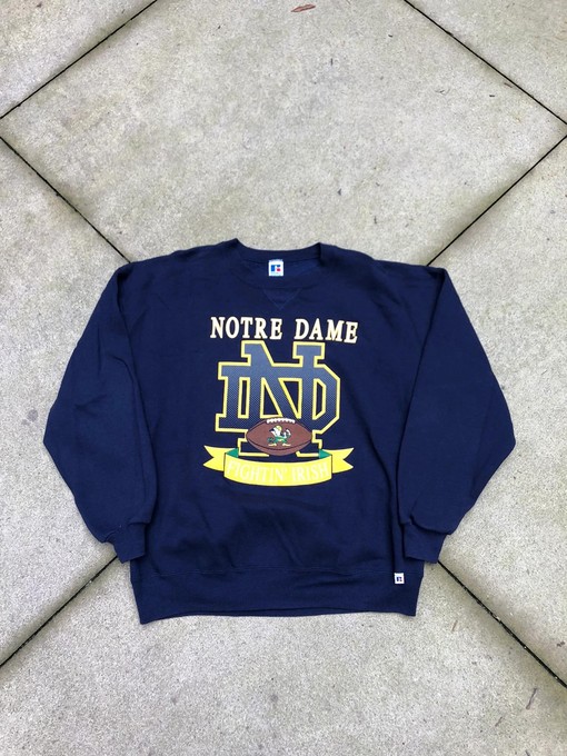 Vintage Style Russell Athletic Notre Dame Sweatshirt T-Shirt Hoodie - Full Size Gifts for Fans