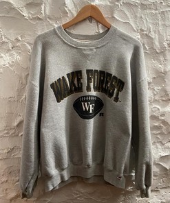 Vintage Style Russell Athletic Wake Forest Football University American Sweatshirt - Gifts for NCAA Fans