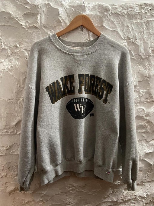 Vintage Style Russell Athletic Wake Forest Football University American Sweatshirt - Gifts for NCAA Fans
