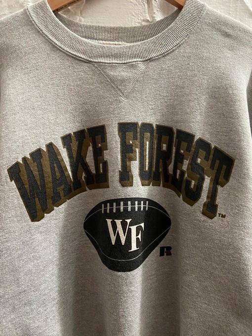 Vintage Style Russell Athletic Wake Forest Football University American Sweatshirt - Gifts for NCAA Fans - Image 2