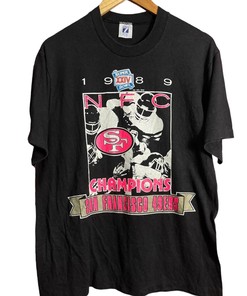 Vintage Style San Francisco 49ers 1989 NFC Champions NFL Football Sweatshirt T-shirt, Honor Your Team's Legacy