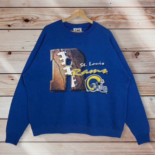 Vintage Style St. Louis Rams Crewneck Sweatshirt Hoodie - Perfect for NFL Fans