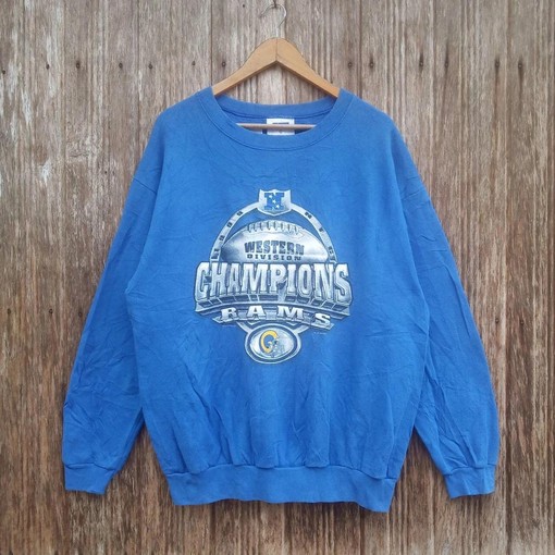 Vintage Style St Louis Rams Western Division NCAA Shirts SporHoodie Sweatshirt Shirt
