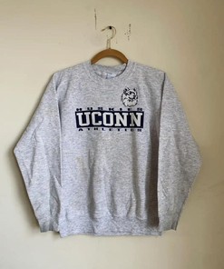 Vintage Style UConn Huskies Athletics Crewneck - T-Shirt, Sweatshirt, Pullover Hoodie Full Color, Full Size