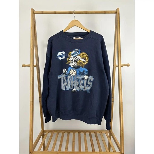Vintage Style UNC Tar Heels Carolina Rameses Big Graphic NCAA T-Shirt Sweatshirt Hoodie for Game Day Supporters