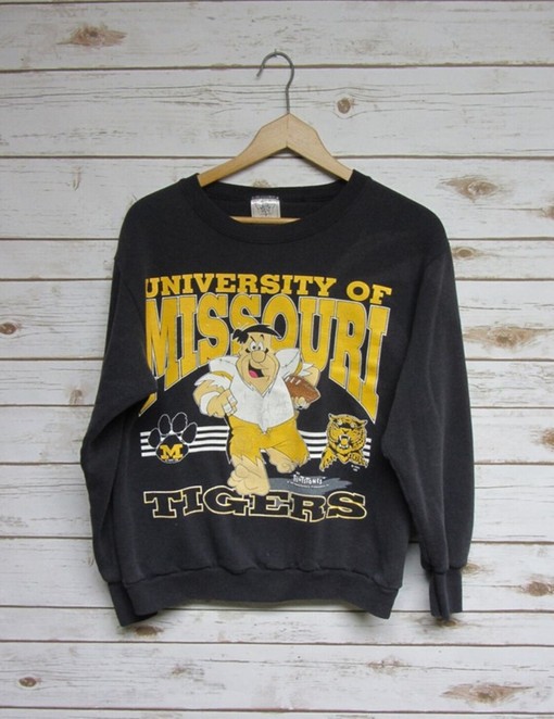 Vintage Style University Of Missouri Tigers Football Sweatshirt for NCAA Fans