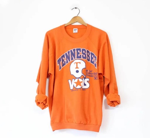 Vintage Style University Of Tennessee Ut Volunteers 1990 Cotton Bowl Sweatshirt - Tennessee Volunteers Shirt