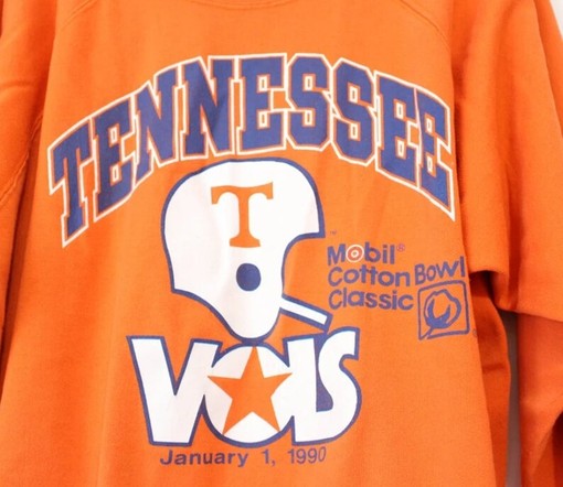 Vintage Style University Of Tennessee Ut Volunteers 1990 Cotton Bowl Sweatshirt - Tennessee Volunteers Shirt - Image 2