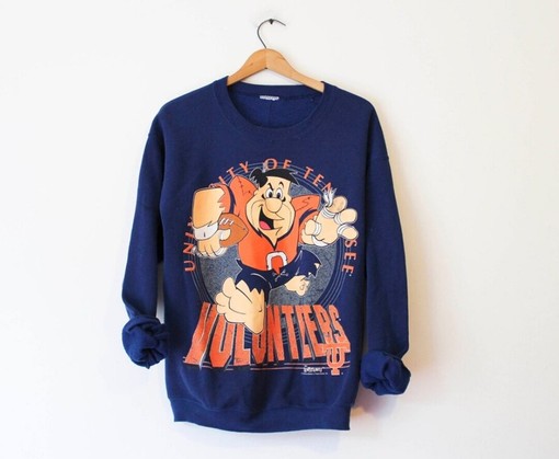 Vintage Style University Of Tennessee Volunteers Fred Flintstone Sweatshirt - Tennessee Volunteers Sweater
