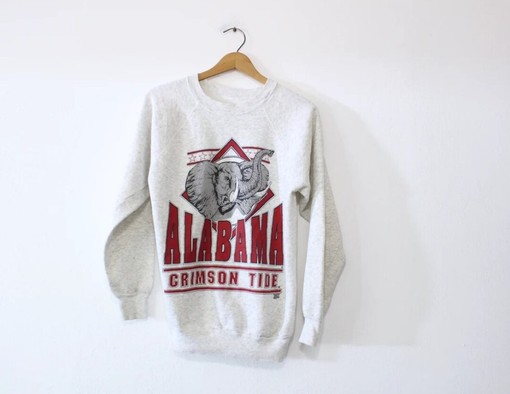 Vintage Style University of Alabama Crimson Roll Tide NCAA Sweatshirt, Alabama Gift Sweatshirt for Him