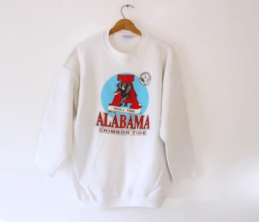Vintage Style University of Alabama Crimson Roll Tide Sweatshirt, Vintage Style 90s Shirt - Retro NCAA Shirts