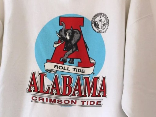 Vintage Style University of Alabama Crimson Roll Tide Sweatshirt, Vintage Style 90s Shirt - Retro NCAA Shirts - Image 2